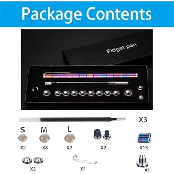 Fidget Pen, Decompression Magnetic Fidget Toy Pen, Magnet Pen Fidget Toy - Picture 4 of 6